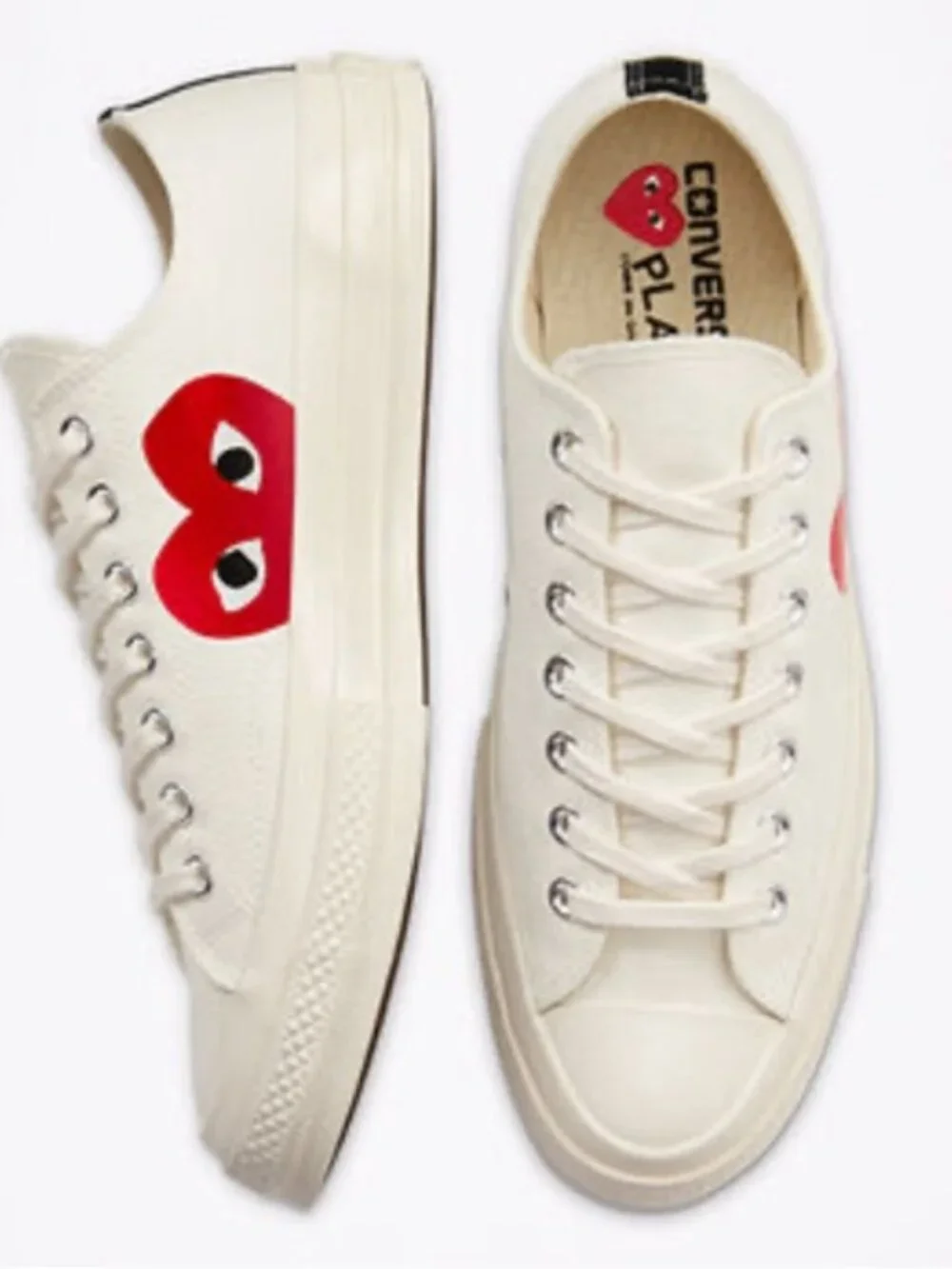 Comme des Garçons Play x Converse Men Chuck 70 Low-Top Sneakers 10.5 Worn Twice